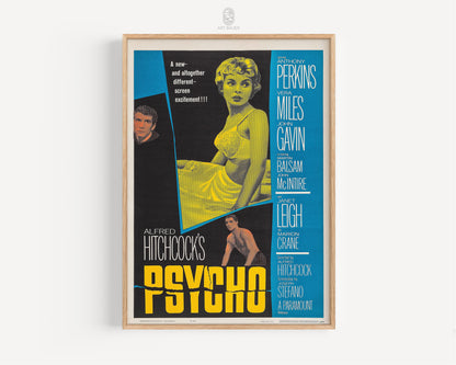 Psycho Film Poster | Directed by Alfred Hitchcock, 1960