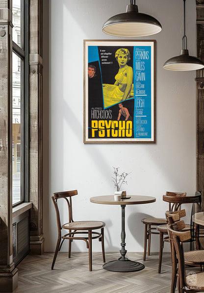 Psycho Film Poster | Directed by Alfred Hitchcock, 1960