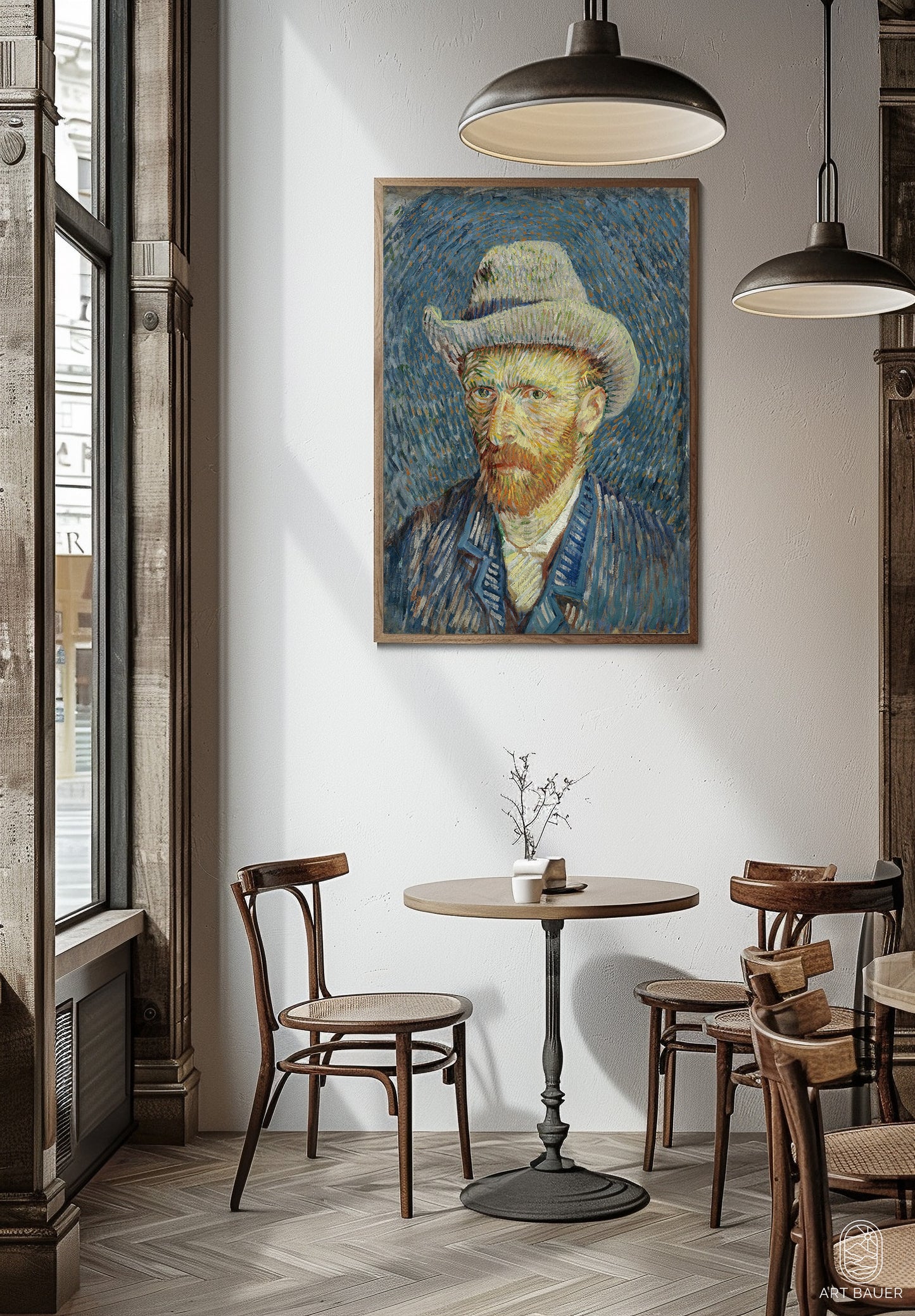 Self-Portrait with Grey Felt Hat | Framed Print | Vincent Van Gogh, 1887