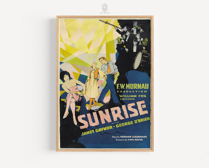 Sunrise, A Song of Two Humans Film Poster | Directed by F.W. Murnau, 1927