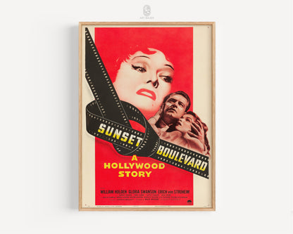 Sunset Boulevard Film Poster | Directed by Billy Wilder, 1950