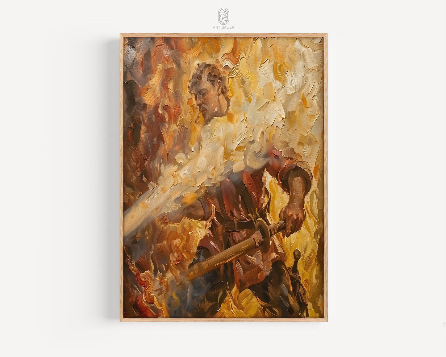 St. Florian Fighting Fire | Framed Print | Ingall Nocturne, 2024