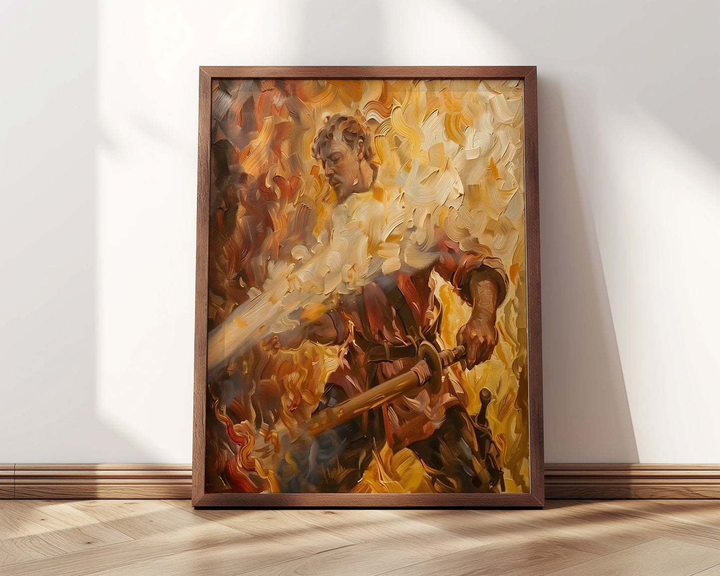 St. Florian Fighting Fire | Framed Print | Ingall Nocturne, 2024