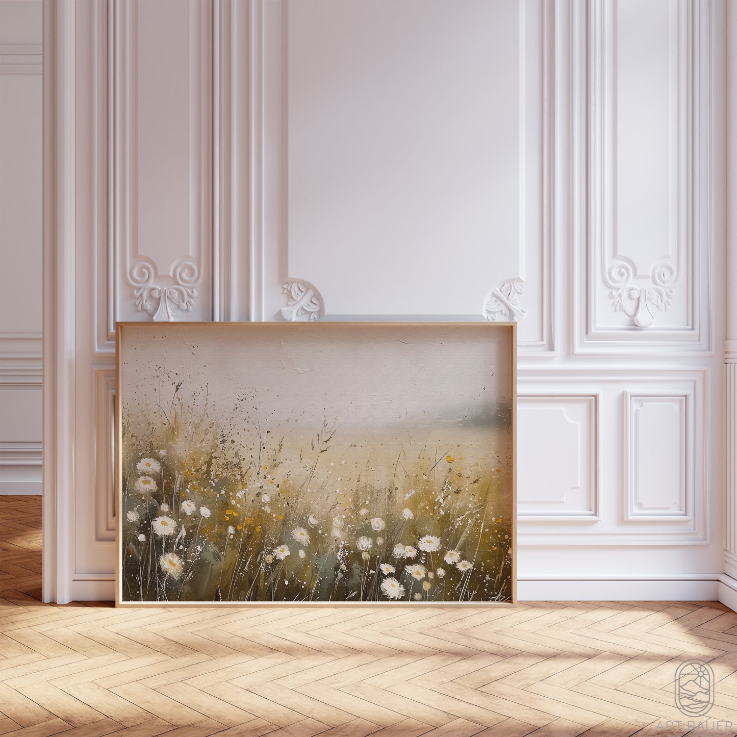 Wheat and Spring Flowers | Framed Print | Ingall Nocturne, 2024