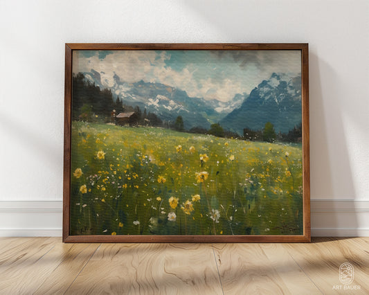 Alpine Meadows Mountain View | Framed Print | Ingall Nocturne, 2024