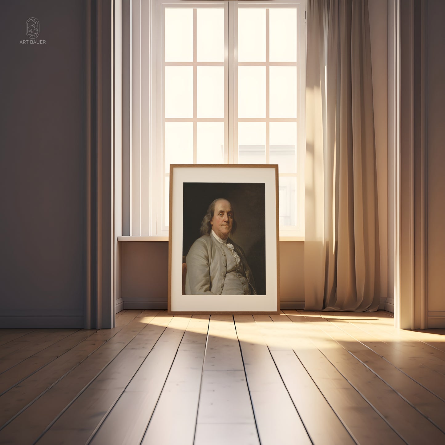 Benjamin Franklin | Framed Print | Joseph Duplessis, 1785