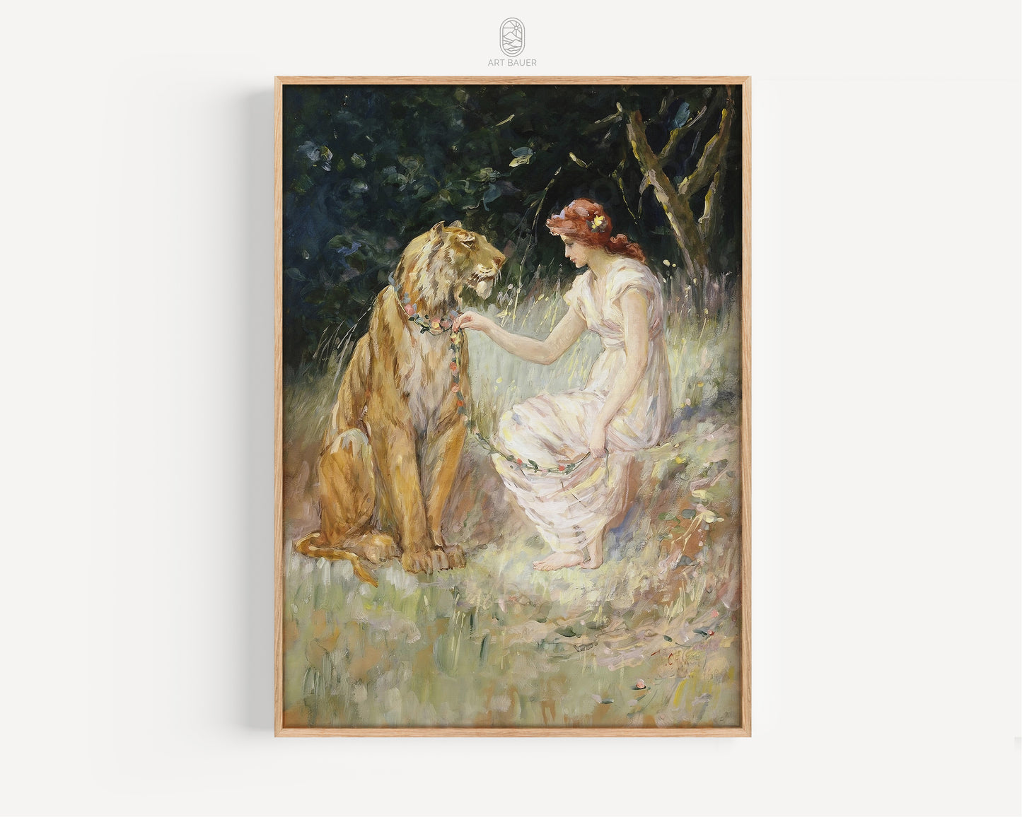 Lady and the Tiger |  Framed Print | Frederick Church, 1900