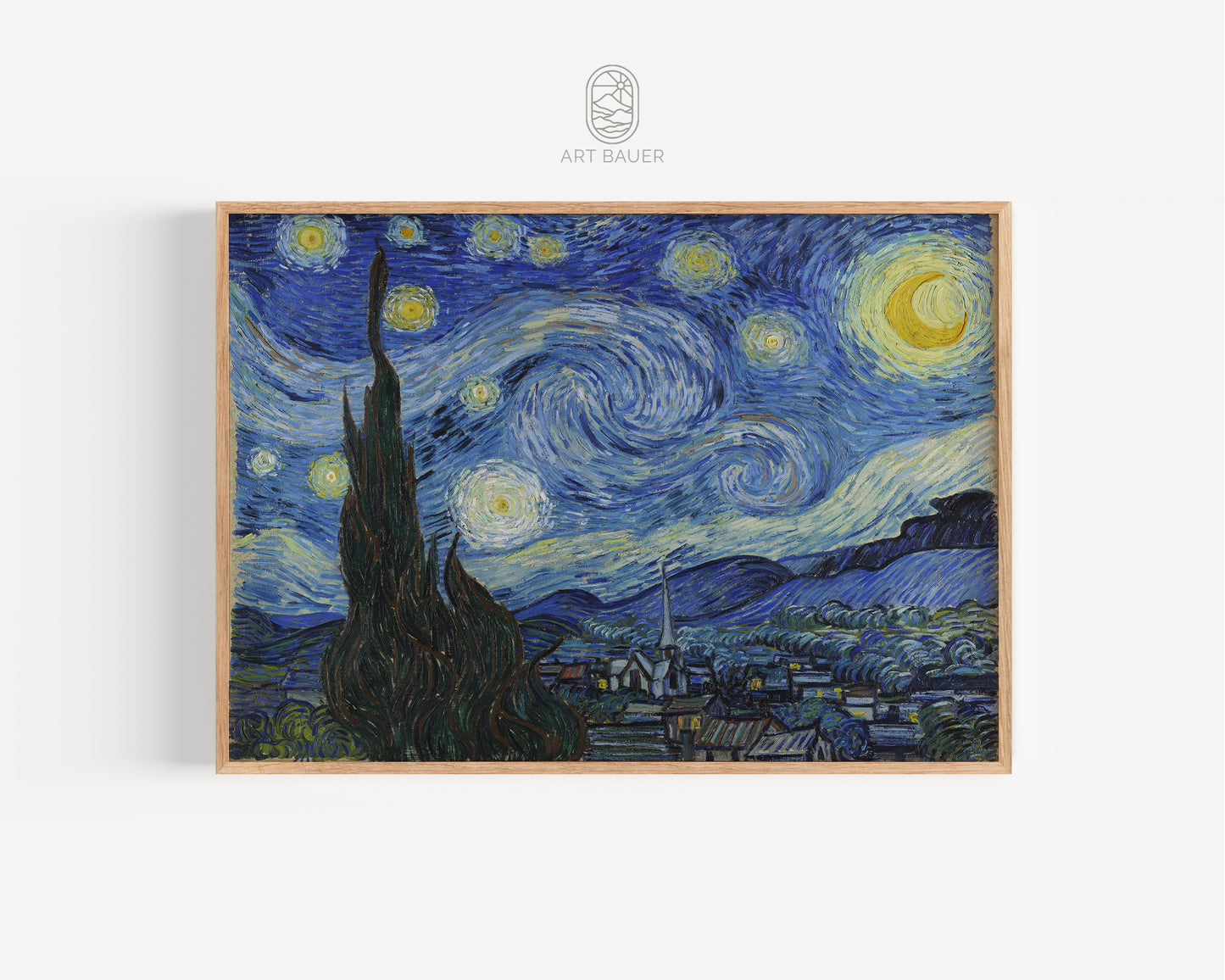 The Starry Night | Framed Print | Vincent Van Gogh, 1889