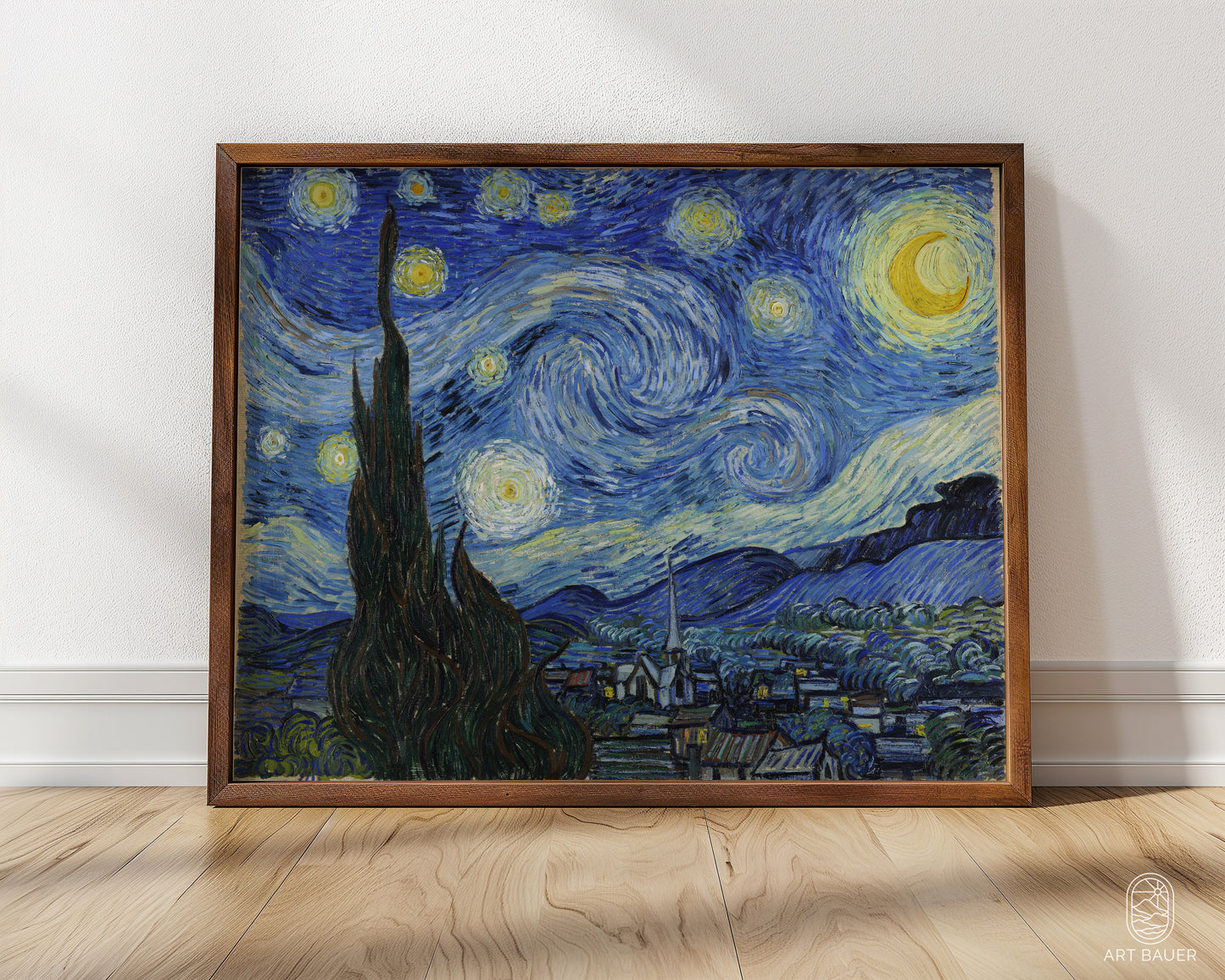 The Starry Night | Framed Print | Vincent Van Gogh, 1889