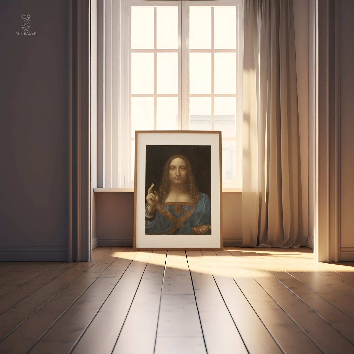 Salvator Mundi | Framed Print | Leonardo da Vinci, 1500