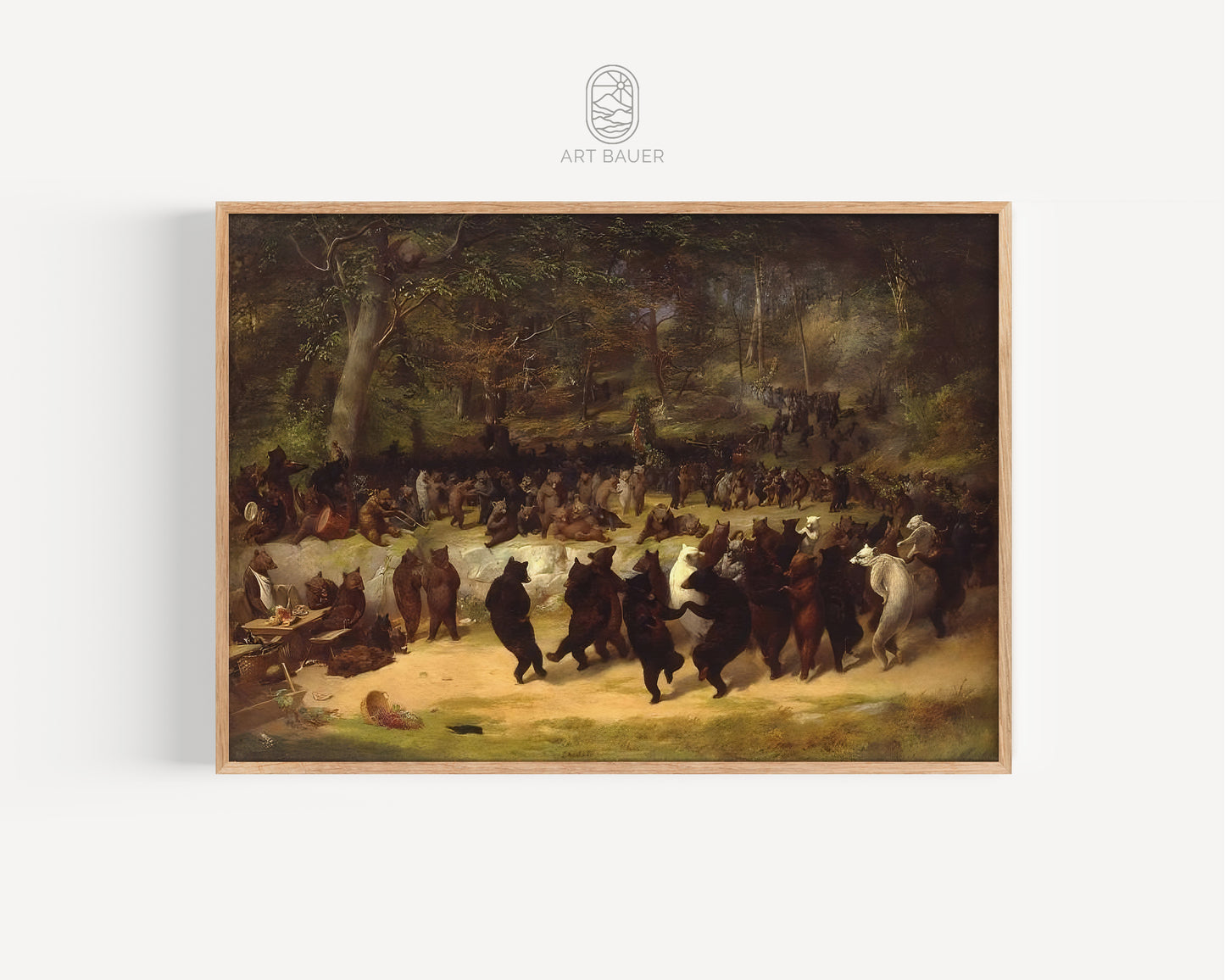 Bear Dance | Framed Print | William Beard, 1850