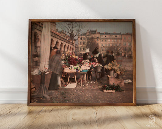 Market Square in Krakow, Poland | Framed Vintage Photo Print, 1915