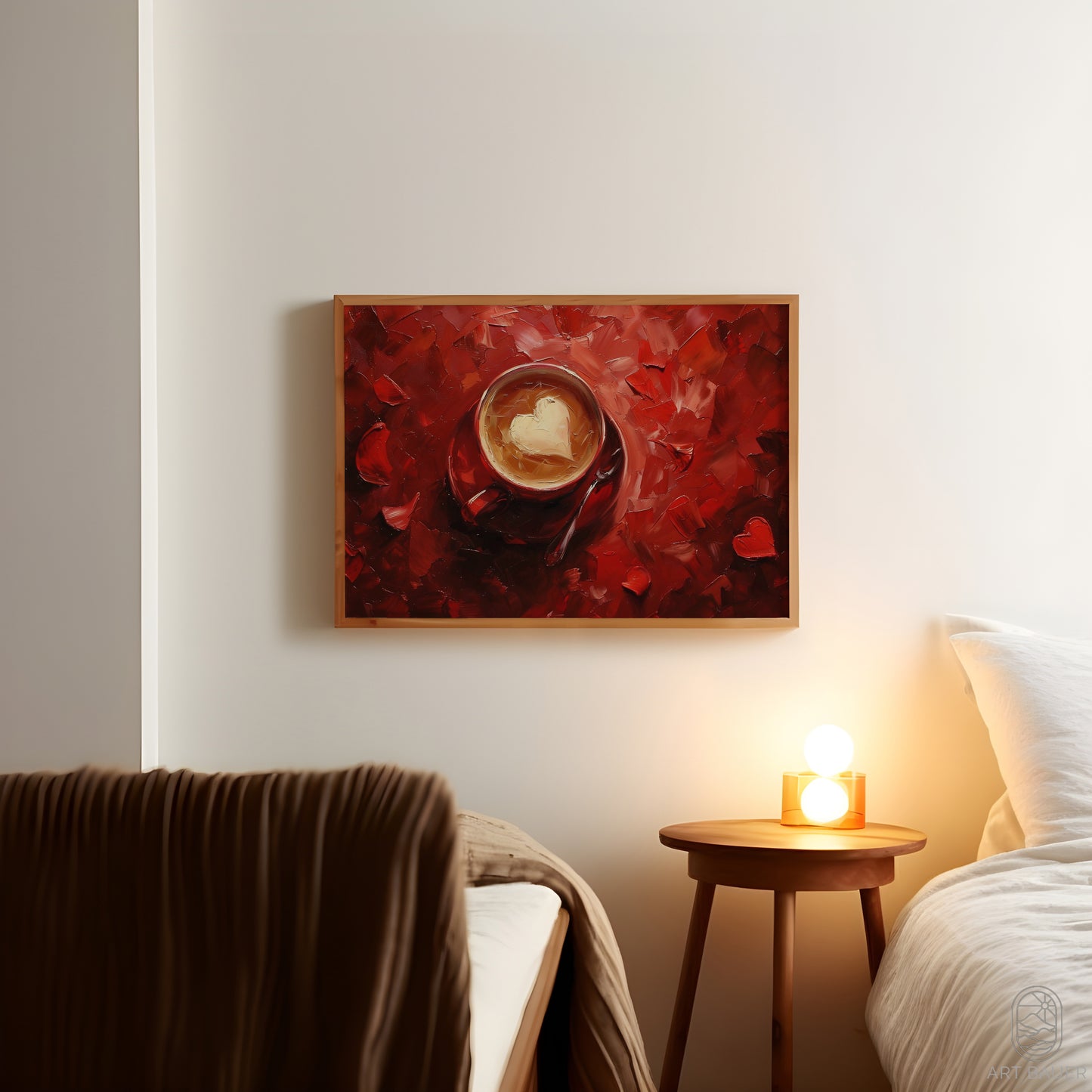 Foam Heart in Coffee Cup | Framed Print | Ingall Nocturne, 2024